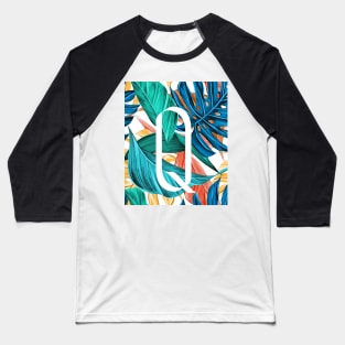 Tropical Alphabet “Q” Baseball T-Shirt